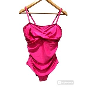 Large Hot Pink One Piece Swimsuit 🩱 Vacation Beach Summer